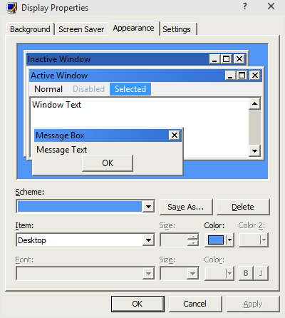 display settings from windows 2000 running on windows 10